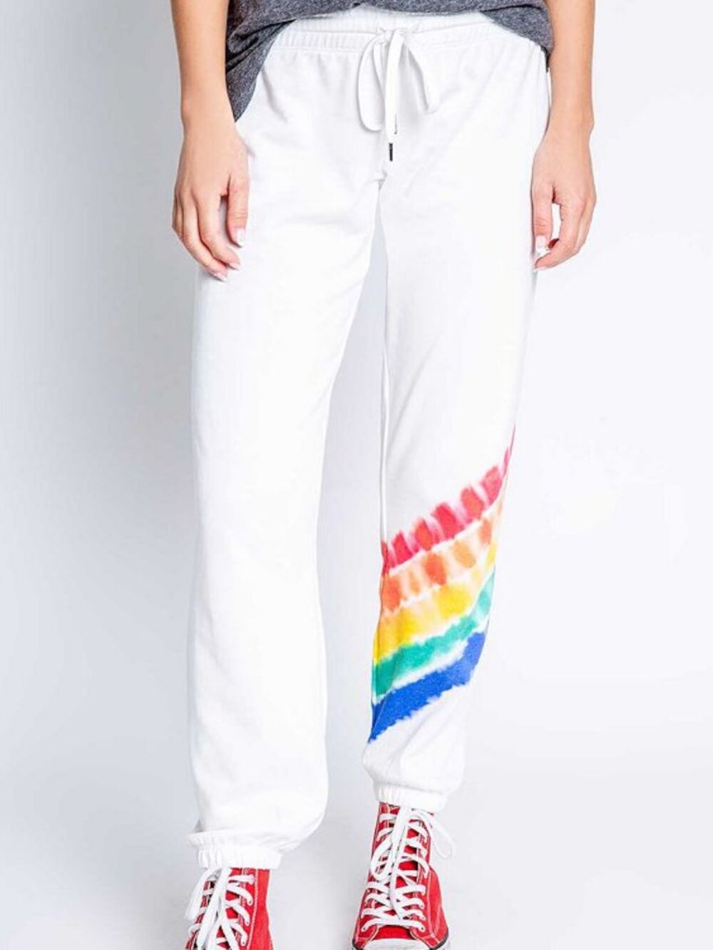 P.J. Salvage Rainbow Striped Jogger Pants - Size S